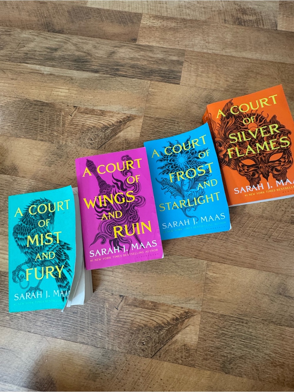 A Court Series Paperback Book Set - Turquoise, Pink, Blue, Orange
